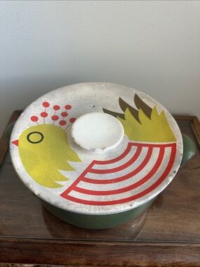 Vintage 60s Fred Roberts “Fancy Farmer” Casserole Dish with Lid - MCM